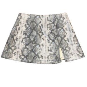 Blush Boutique  Olivaceous mini snakeskin skirt